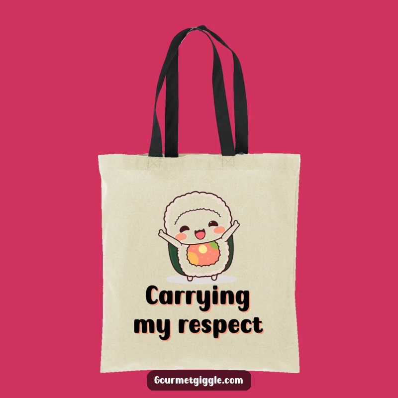 Funny Sushi Roll Bow Tote Bag - Carry Your Laughs and Essentials in Style