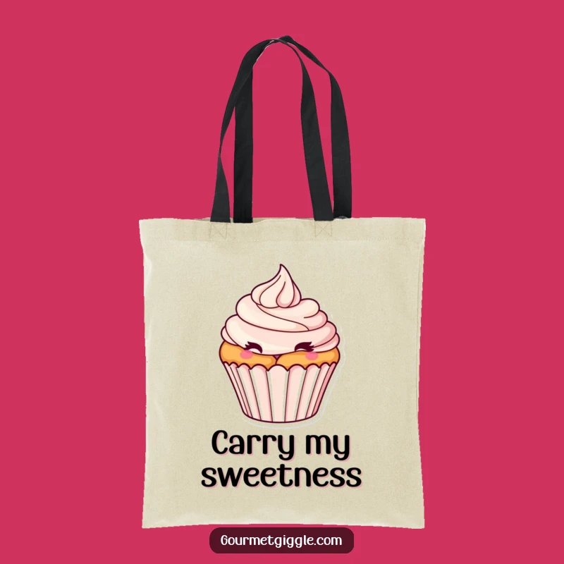 Funny Winking Cupcake Tote Bag: Playful Frosting Swirl - Stylish & Practical Gift
