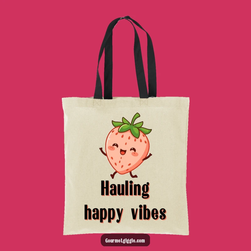 Funny Dancing Strawberry Tote Bag - Carry Your Cheer with a Perfect Funny Gift